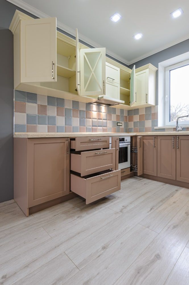 Vinyl kitchen tiles design 