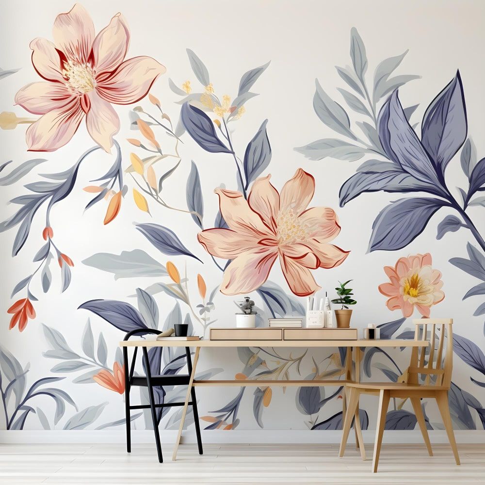 Watercolor floral wallpaper 