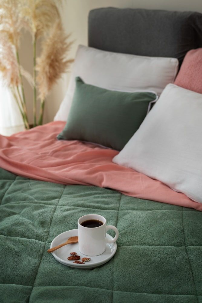 green colour soft furnishing