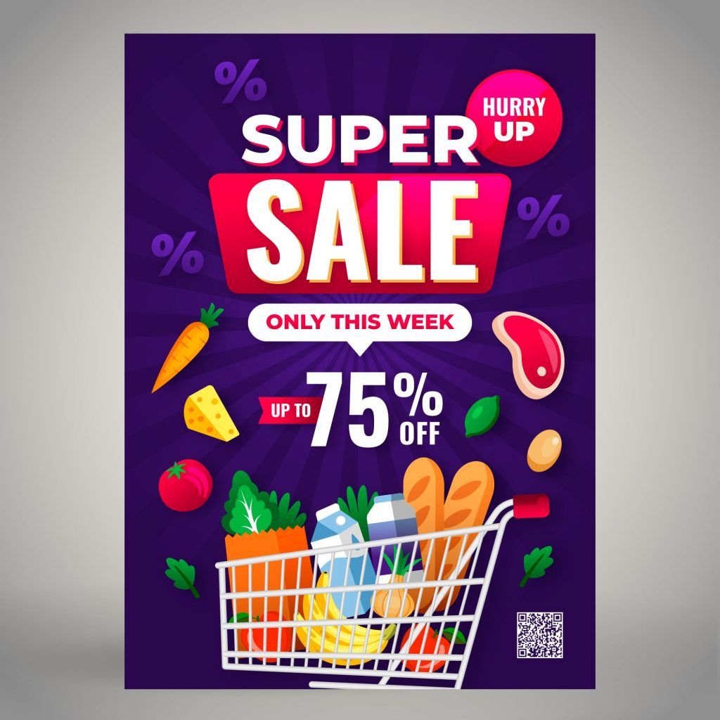 grocery shopping in sale