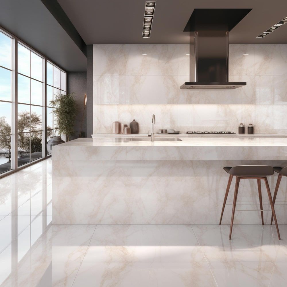 Porcelain kitchen tiles floor 