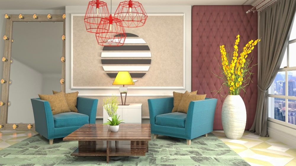 mirror in living room