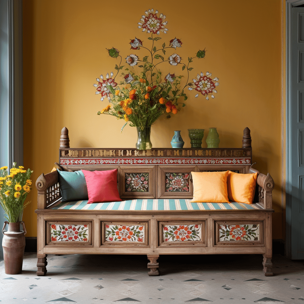 indian traditional furniture- gift ideas for friendship day- wall paint ideas