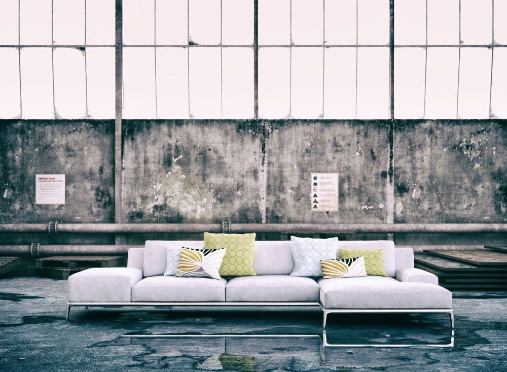 mid-century-modern-sofa- living room decor ideas