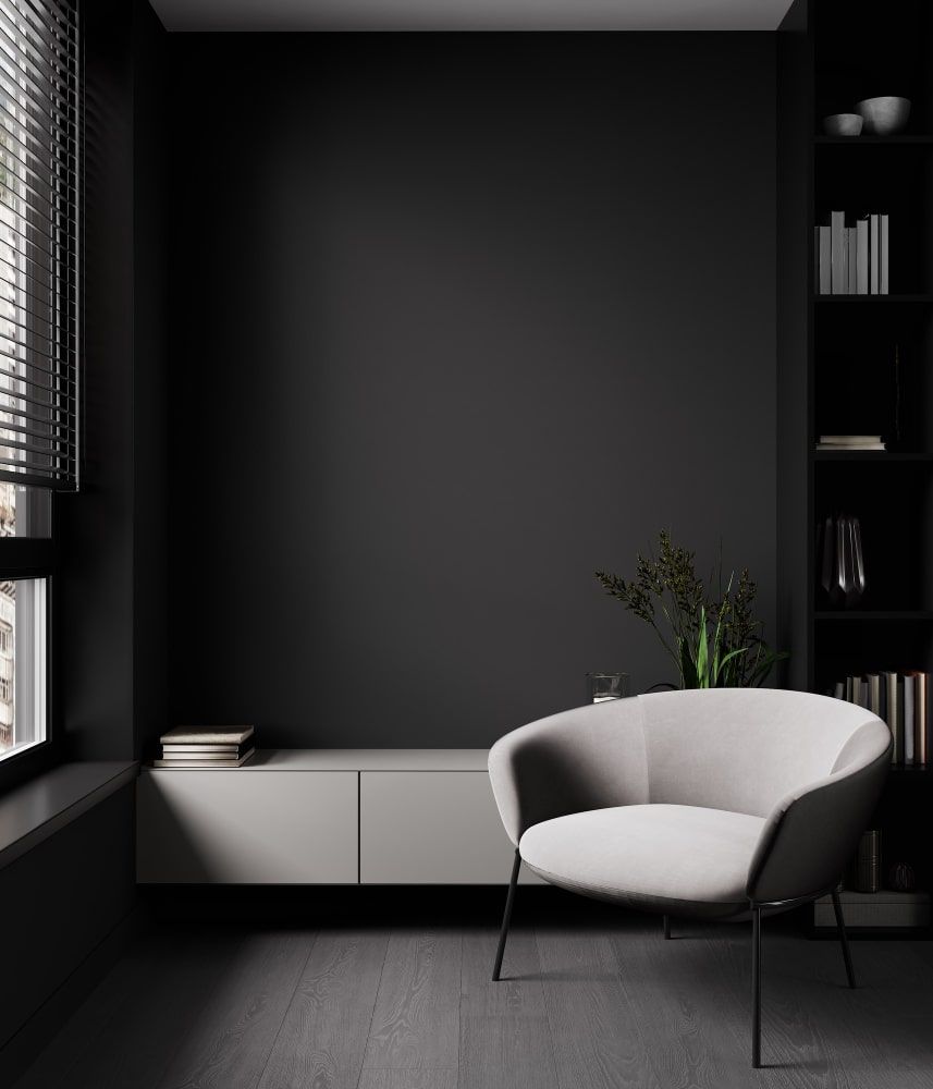 Charcoal Black wall paint 