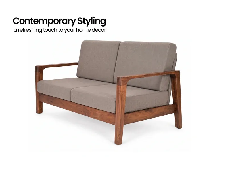 Zora 2 Seater Sofa in Grey Color