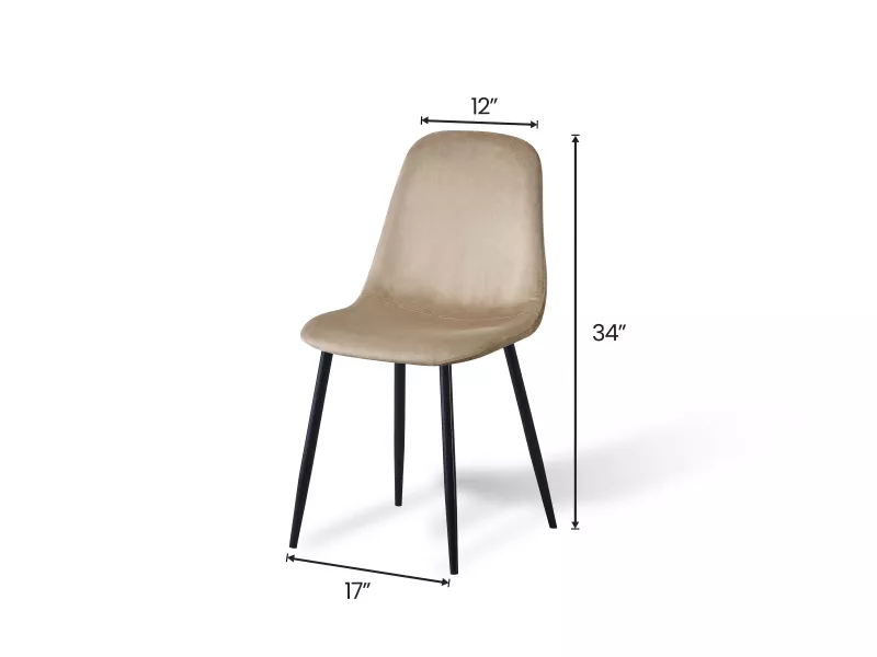 Alexa Solid Wood 6 Seater Dining with Joey Beige Chairs