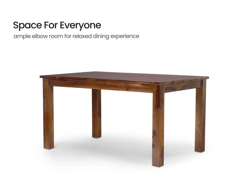 Alexa Solid Wood 6 Seater Dining with Joey Beige Chairs