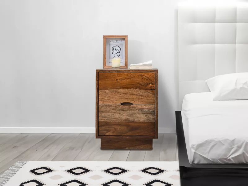 Alexa Solid Wood Bedside Table