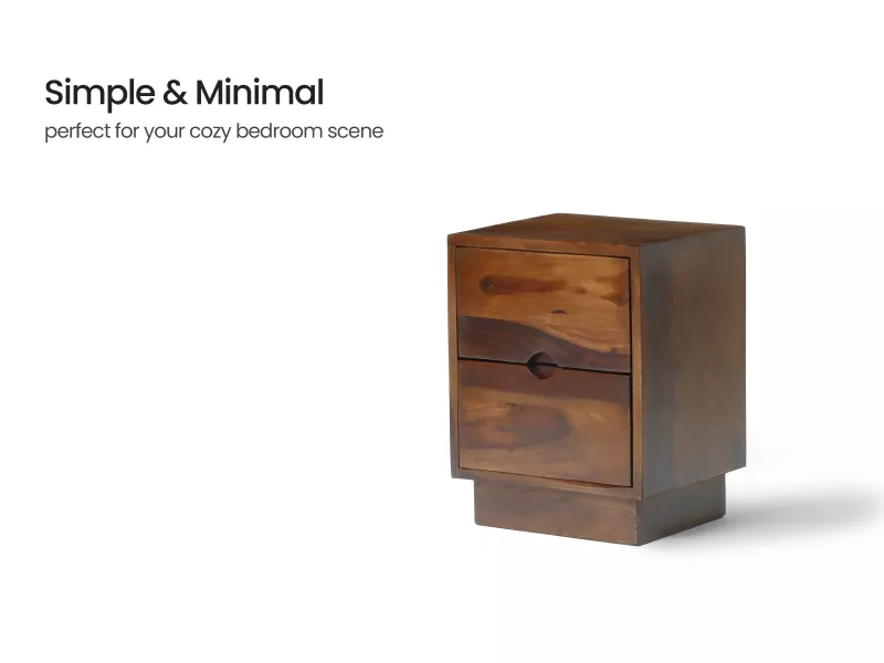 Alexa Solid Wood Bedside Table