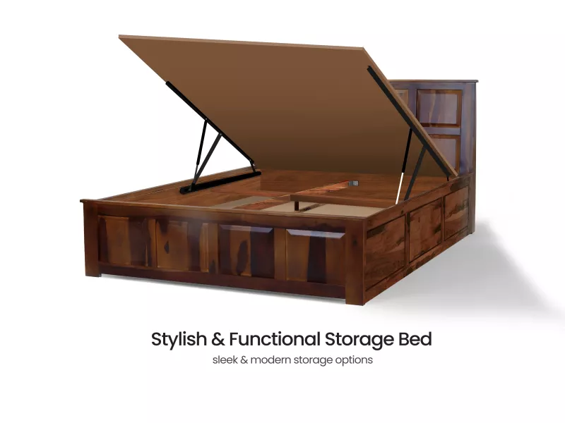 Alexa Queen Bed with Hydraulic Storage