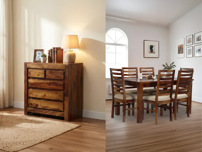 Alexa 6 Seater Dining & Chest Combo