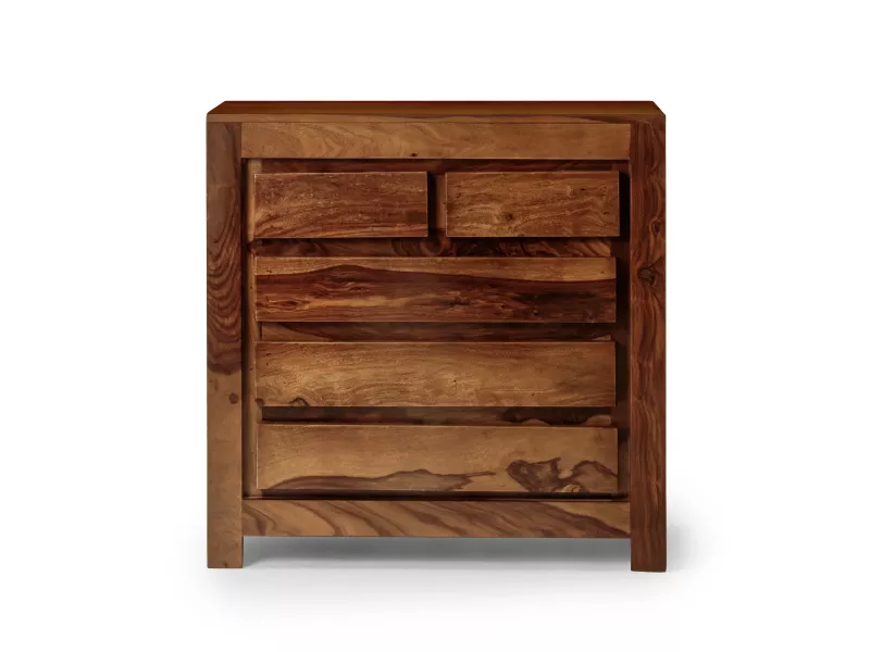 Belle Solid Wood Chest of Drawer with 5 Drawers