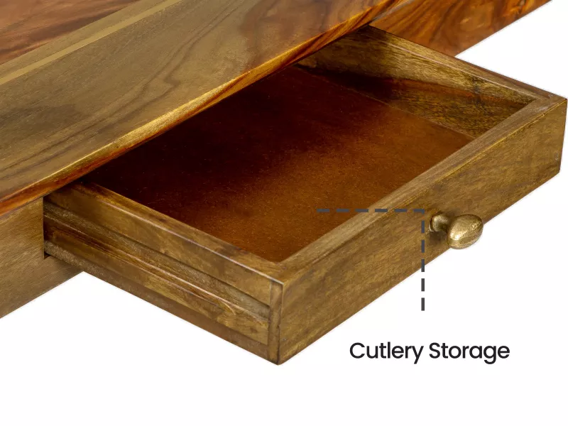 Belle Solid Wood 6 Seater Dining Table