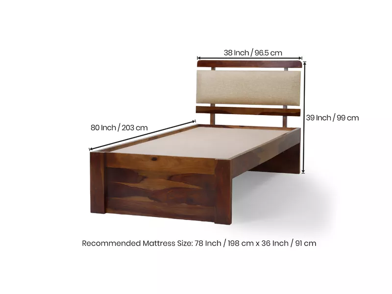 Belle Solid Wood Single Bed