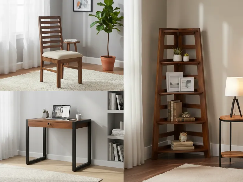 Crest Study Table With Wooden Chair And Belle Bookshelf