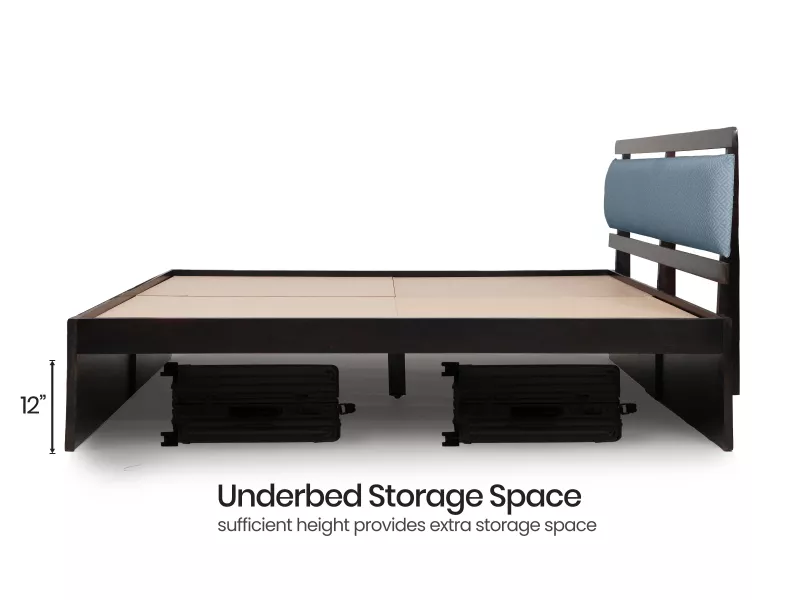 Crest Solid Wood Queen Size Double Bed