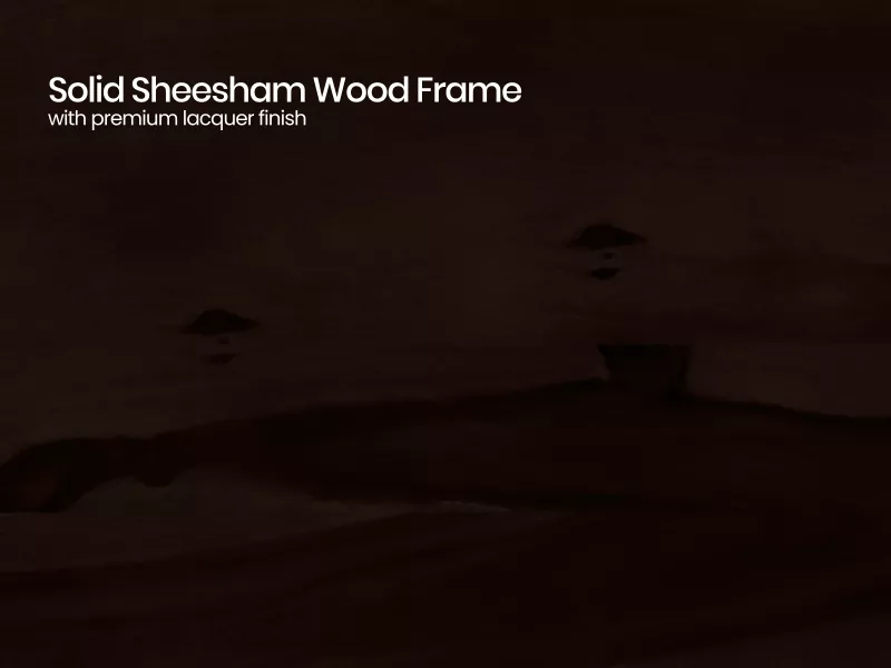 Crest Solid Wood Queen Size Double Bed