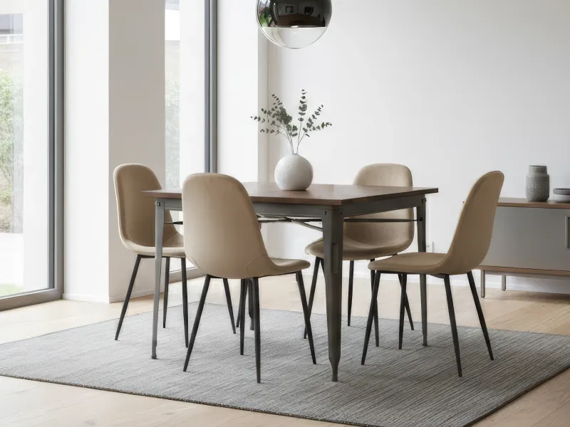Daisy 4 Seater Dining Table with Joey Beige Chair