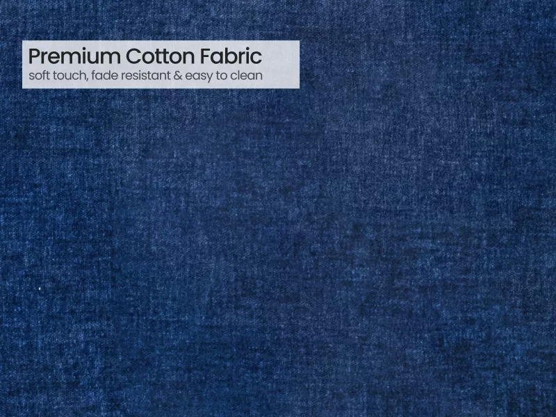 Daisy Upholstered L Shaped Sofa in Blue Color