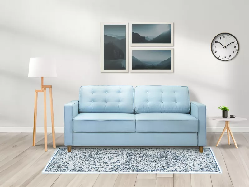 Dexter 3 Seater Sofa in Blue Color