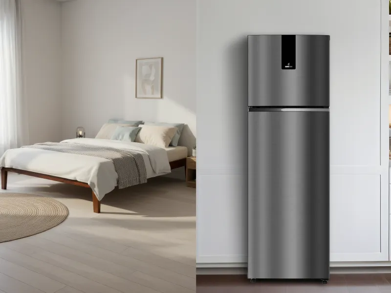 Hugo Queen Size Bed with Fridge - Double Door
