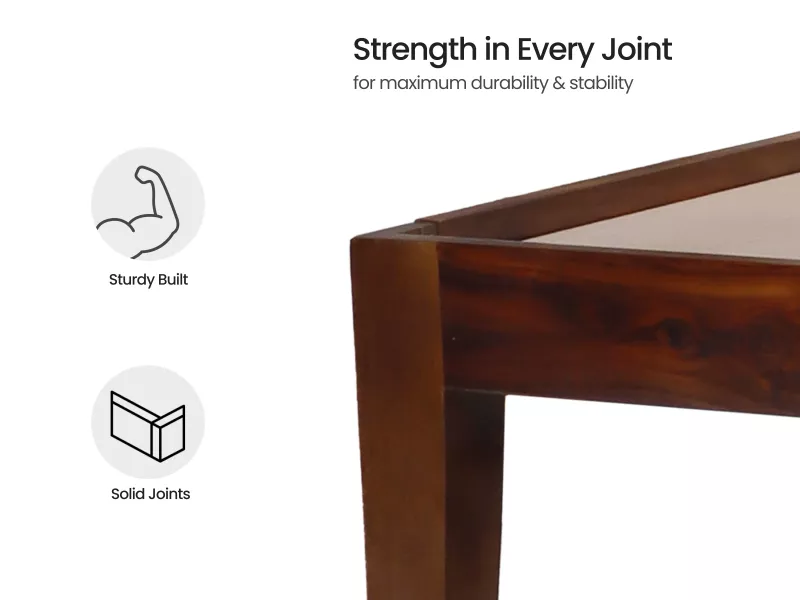 Hugo Solid Wood Diwan with 4 Inches Mattress