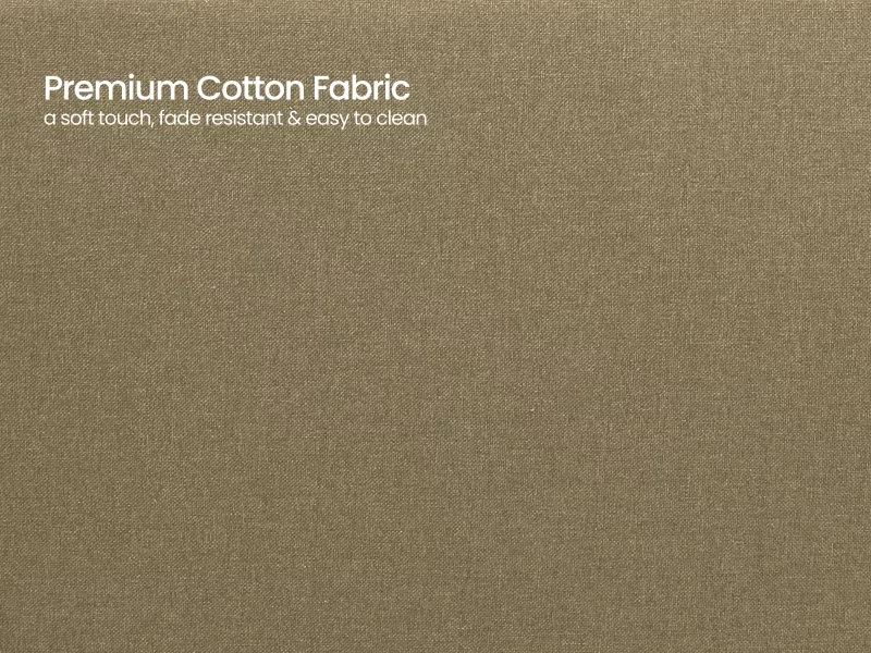 Hugo Upholstered Single Seater Sofa in Beige Color