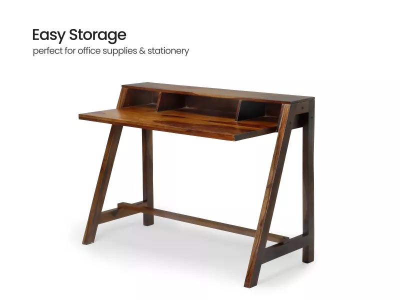 Hugo Study Table with Ergonomic Chair and Bookshelf