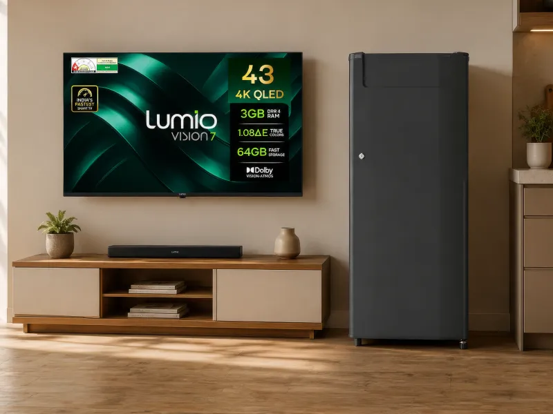Lumio TV 43 inch with Fridge Single Door