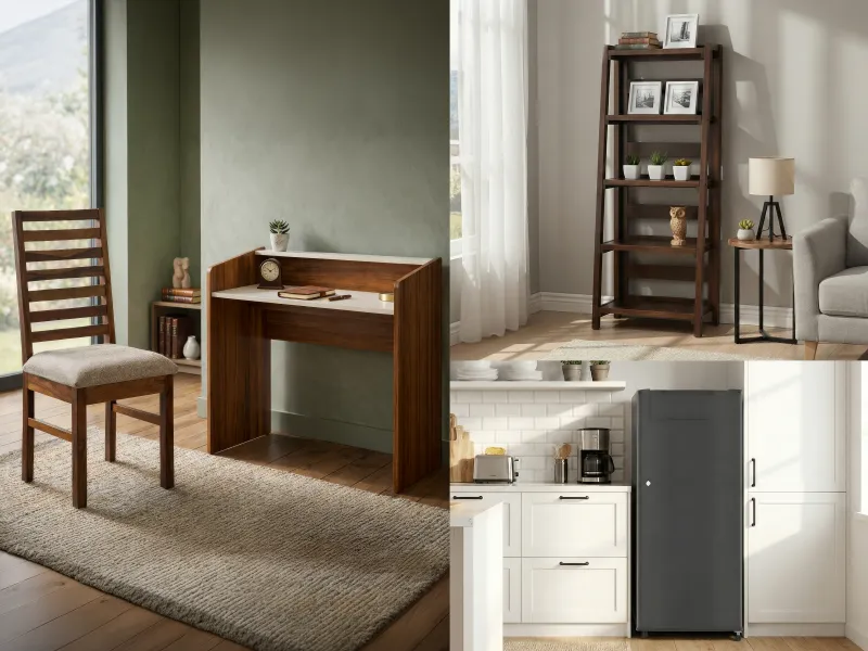 Luna Study Station Combo With Bookshelf And Fridge