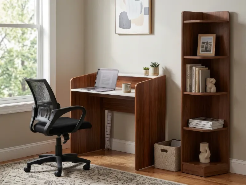 Luna Engineered Wood Study Table With Office Chair Rio Engineered Wood Bookshelf