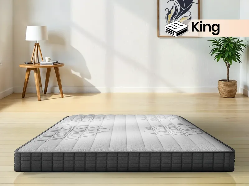 Memory Foam King Bed Mattress (78 x 72 x 6 inches)
