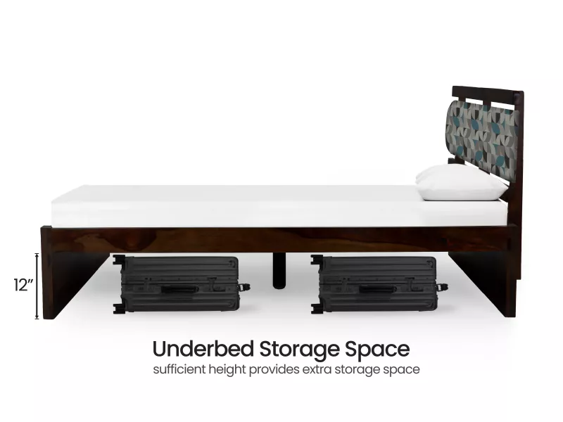 Mosaic Solid Wood Queen Size Double Bed