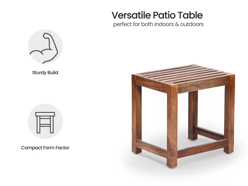 Nico Set of 2 Solid Wood Chairs and 2 Stools