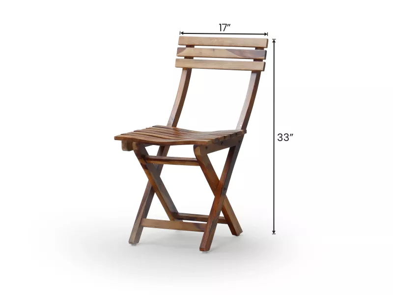 Nico Set of 2 Solid Wood Chairs and 2 Stools