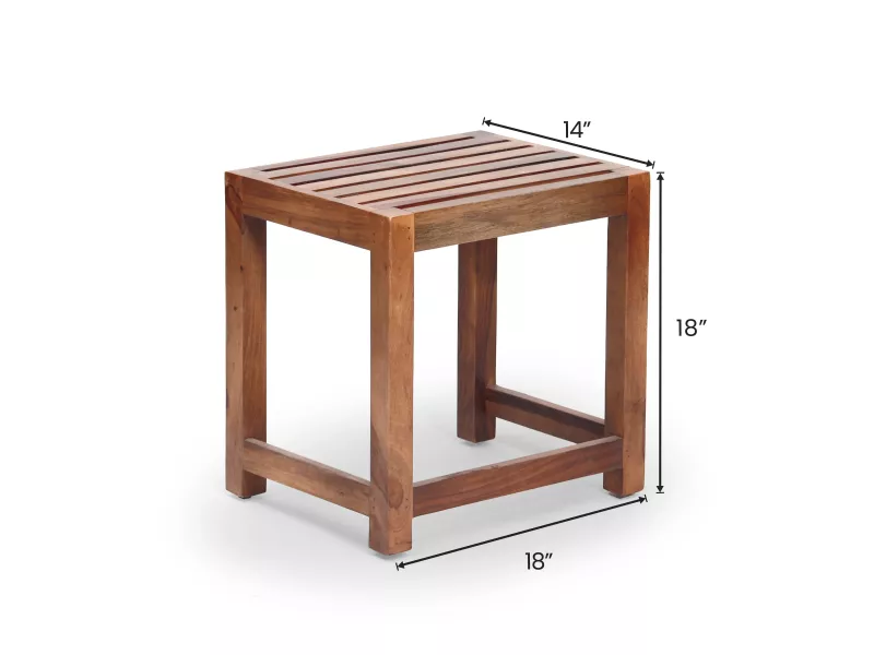 Nico Set of 2 Solid Wood Chairs and 2 Stools