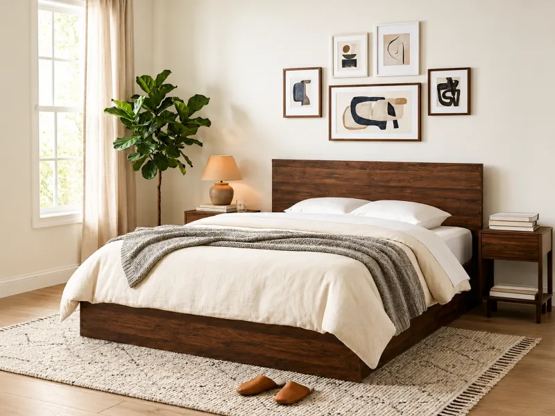 Rio Engineered Wood King Bed with Storage