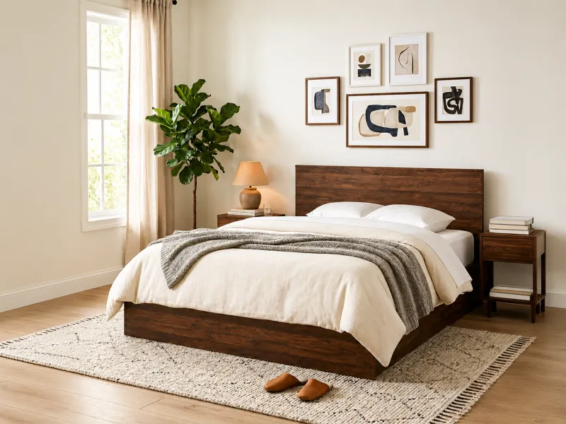 Rio Engineered Wood Queen Bed With Storage