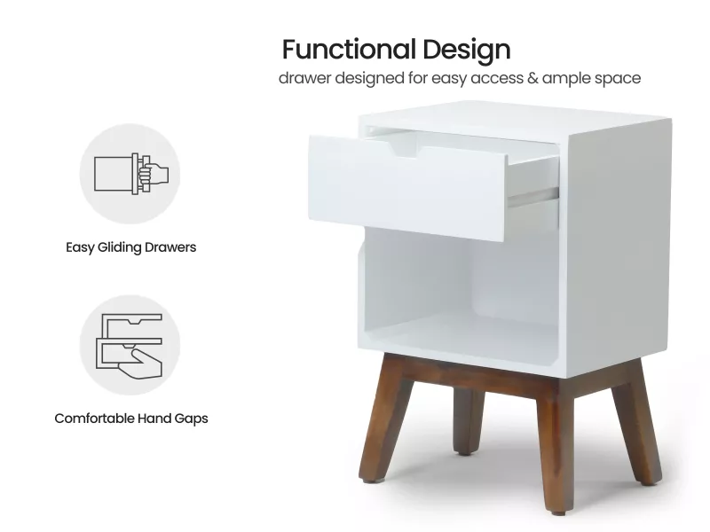 Soho Engineered Wood Bedside Table
