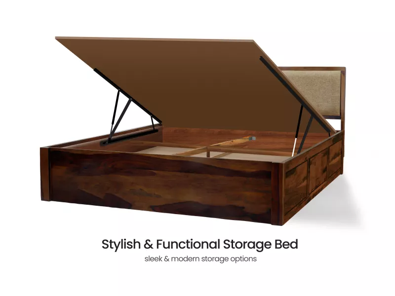 Vesta King Bed with Hydraulic Storage
