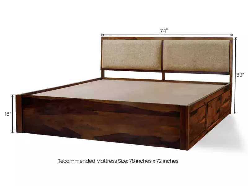 Vesta King Bed with Hydraulic Storage