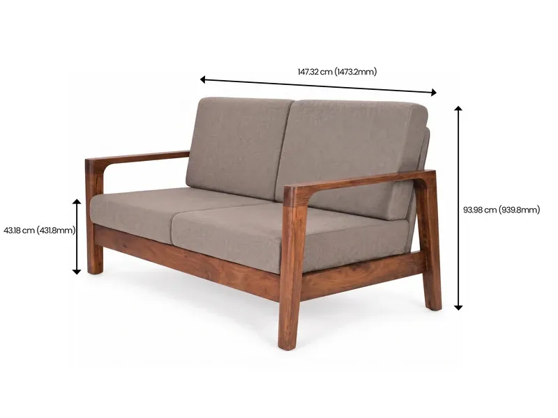 Zora Sofa Set in Grey Color
