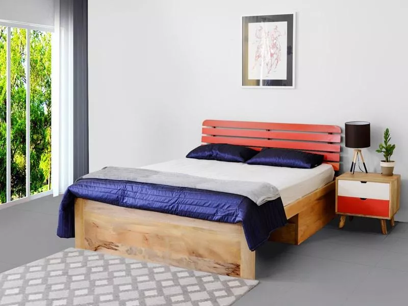 Erica Solid Wood Queen Size Double Bed