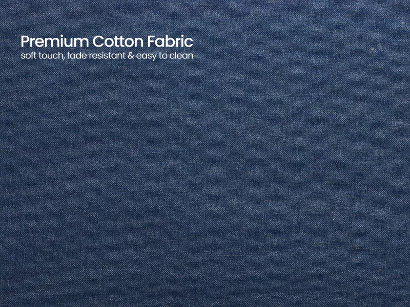 Hugo Upholstered Single Seater Sofa in Blue Color