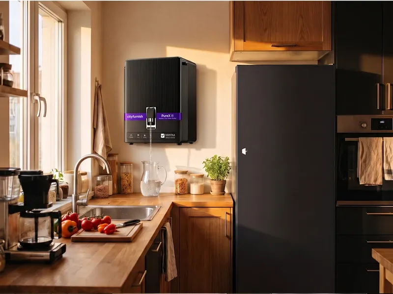Purex i8 Alkaline + Zinc Water Purifier with Single Door Fridge