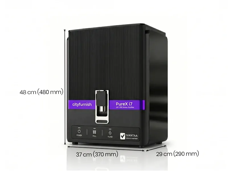 Purex i7 RO + UV Water Purifier with Single Door Fridge
