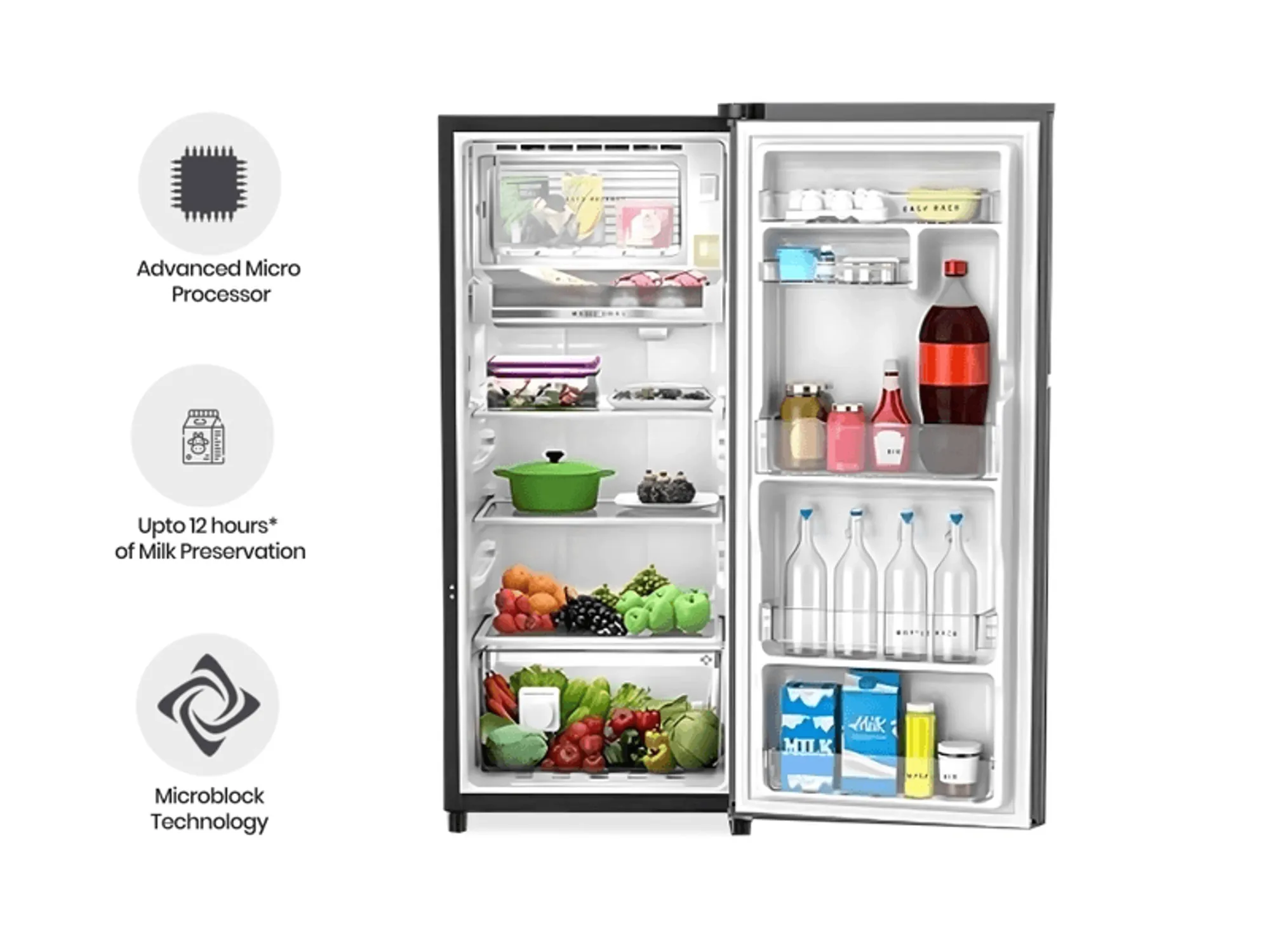 Whirlpool 192L Auto Defrost Fridge