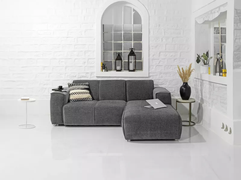 Cosmos L Shaped Sofa in Grey Color