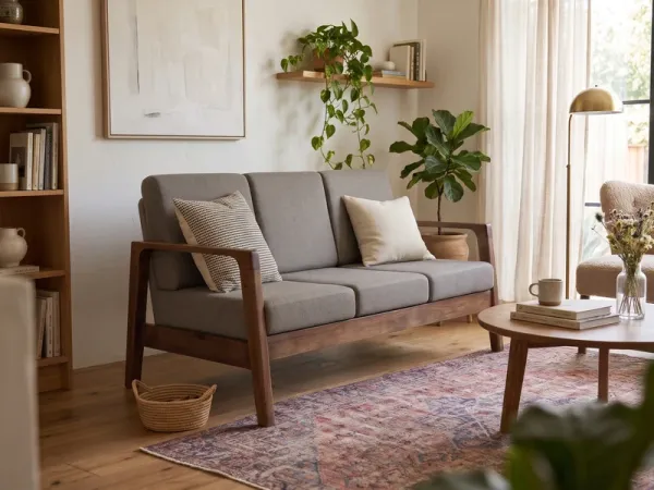 Zora 3 Seater Sofa in Grey Color